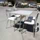 Set table and kitchen chairs in formica and skai