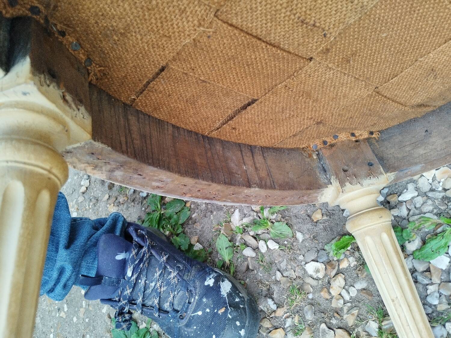 Antique armchair in Louis XVI style, 19th century.