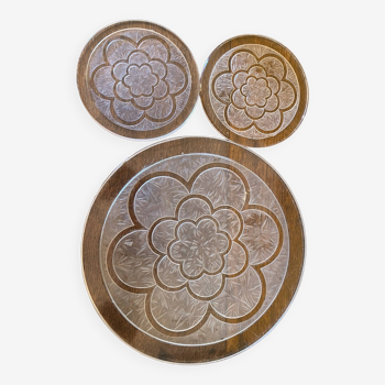 Trivet and bottle coaster set