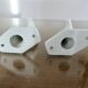 Pair of coat hooks, coat rack, in white porcelain, art deco 30s 40s