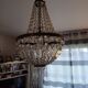 Crystal and Brass Hot Air Balloon Tassel Chandelier