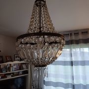 Crystal and Brass Hot Air Balloon Tassel Chandelier