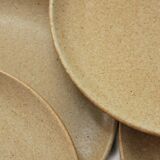 6 assiettes à dessert en grès vintage
