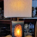 Desk lamp by Willy Daro in agate, 1970s
