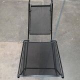 Set of vintage postmodern metal accent chairs by Rolf Rahmlow, 1980s.