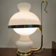 Vecchia Marina table lamp in opaline glass and brass, 1950.