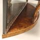 Antique console with a walnut mirror and green marble, Italy, 20th century.
