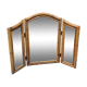 Bamboo triptych mirror