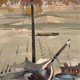 Boats in port signed Demet