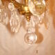 crystal chandelier type with a 4-arm light cage