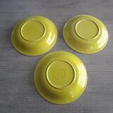 3 assiettes creuses vintage en faïence