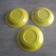 3 old vintage earthenware soup plates