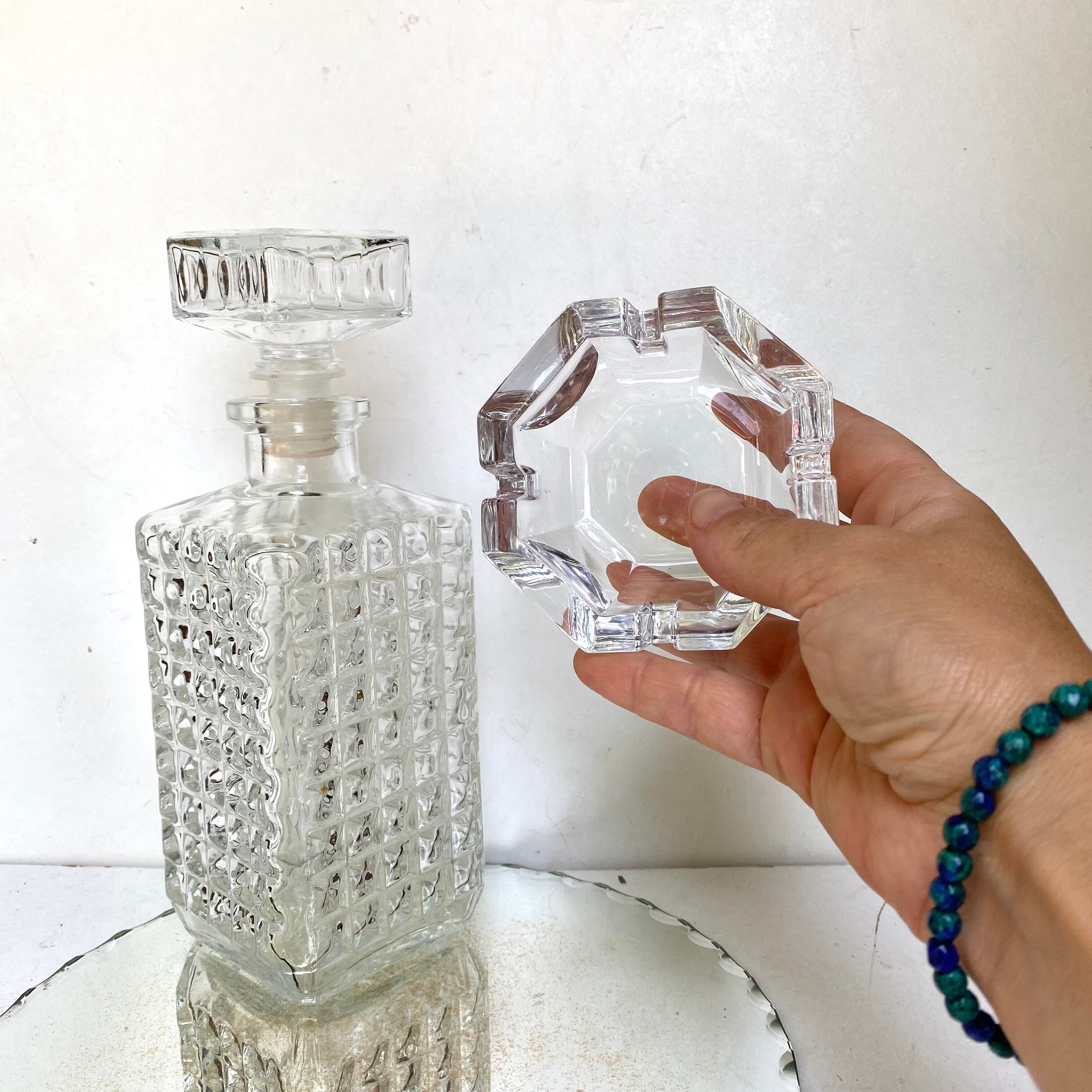 Cendrier vintage en verre ou crystal