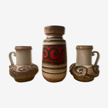 Set of 3 Vases West Germany