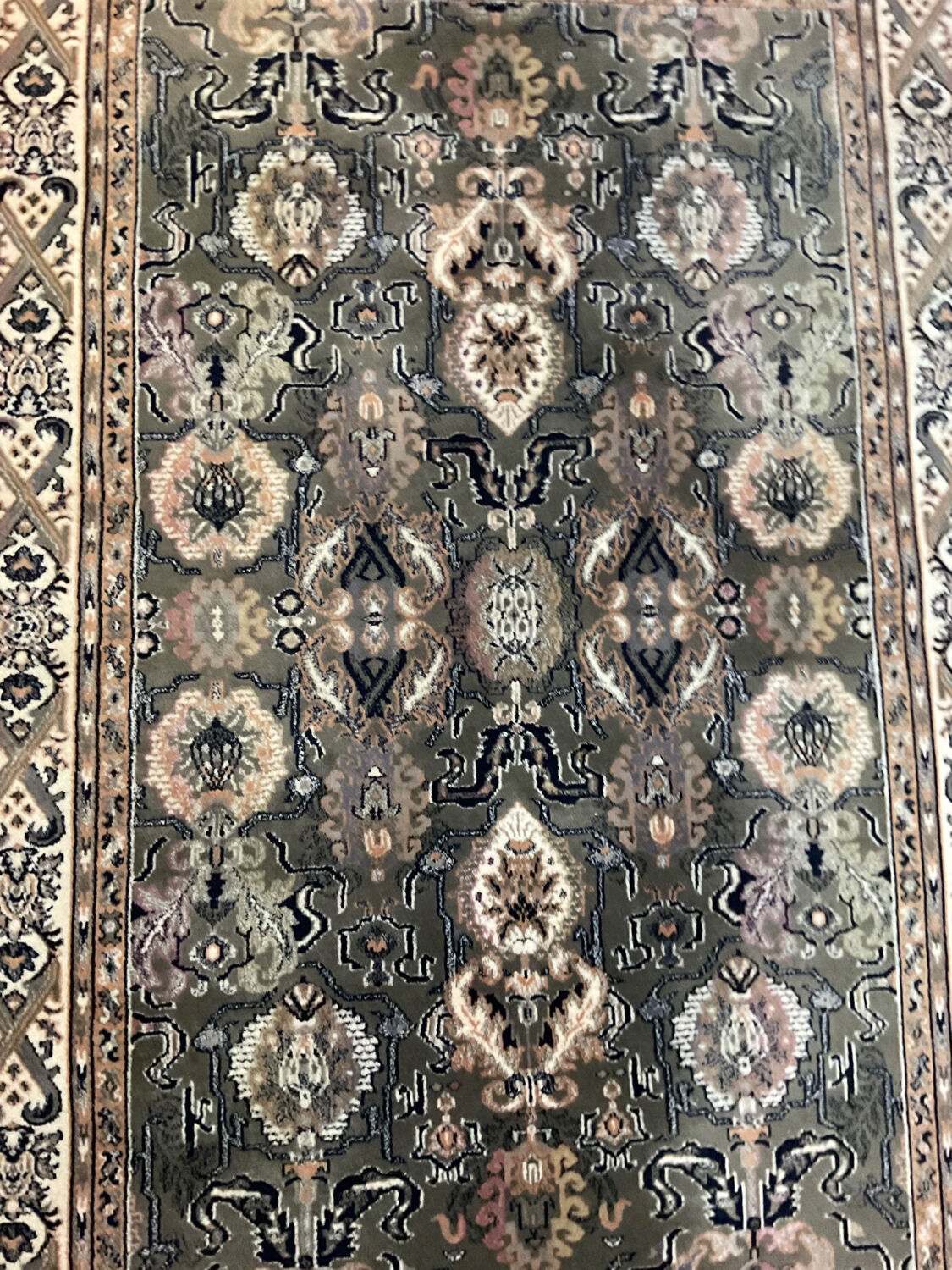 Vintage pure wool carpet 135x200