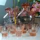 Art Deco Rosaline Liqueur Service - French - Vintage