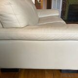 Cream colored leather sofa model CORAIL Roche Bobois