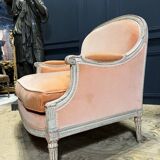 Marquise / Petit Canapé D’époque Napoléon III En Bois Peint, Finement Sculpté - XIXe