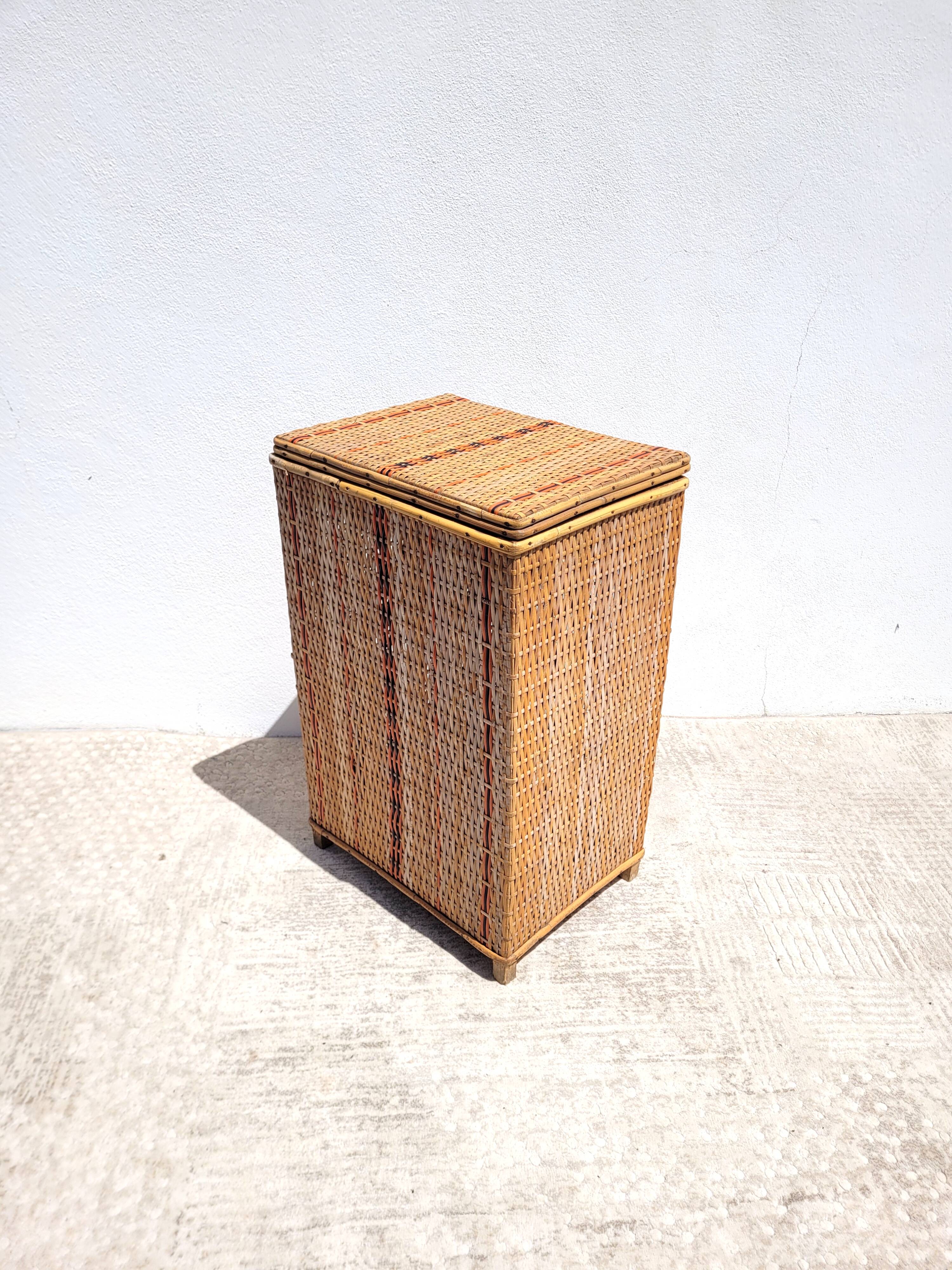 Rattan chest from the 1950s