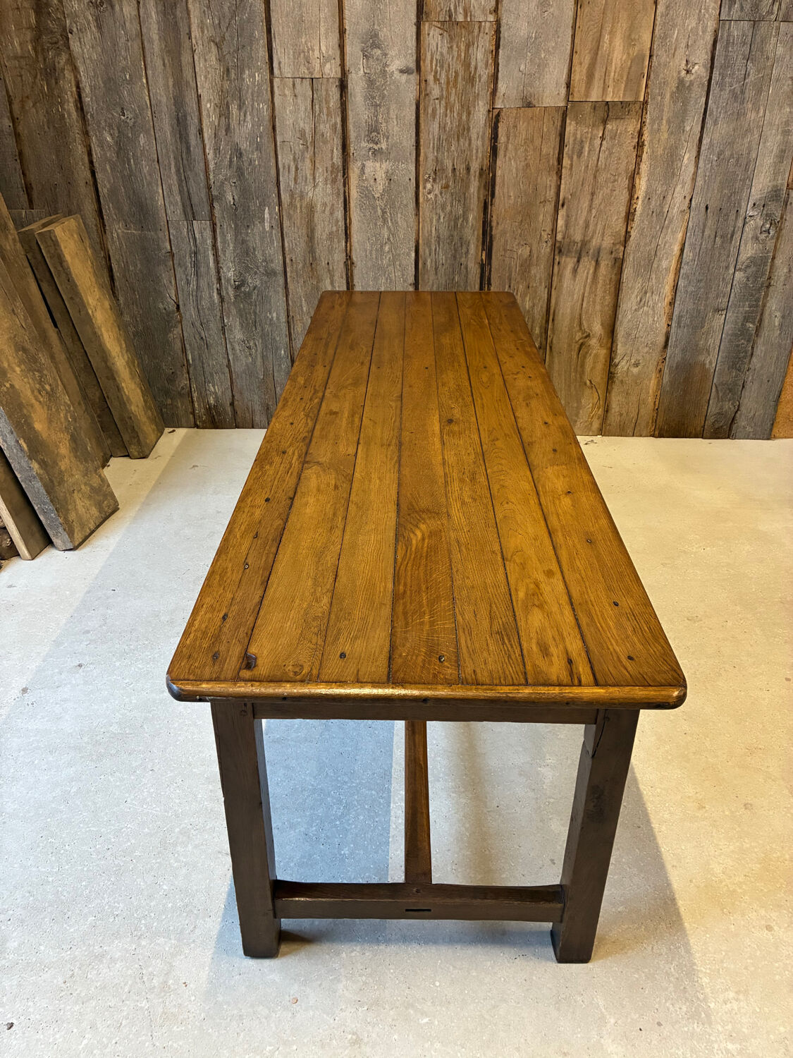 Table de ferme XXL 6 pieds en chêne massif