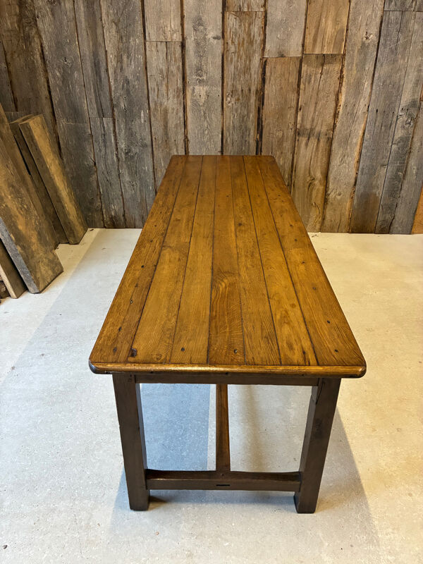 Table de ferme XXL 6 pieds en chêne massif