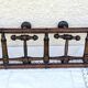 Antique wall coat rack, wooden turned bamboo, bistro 1900.