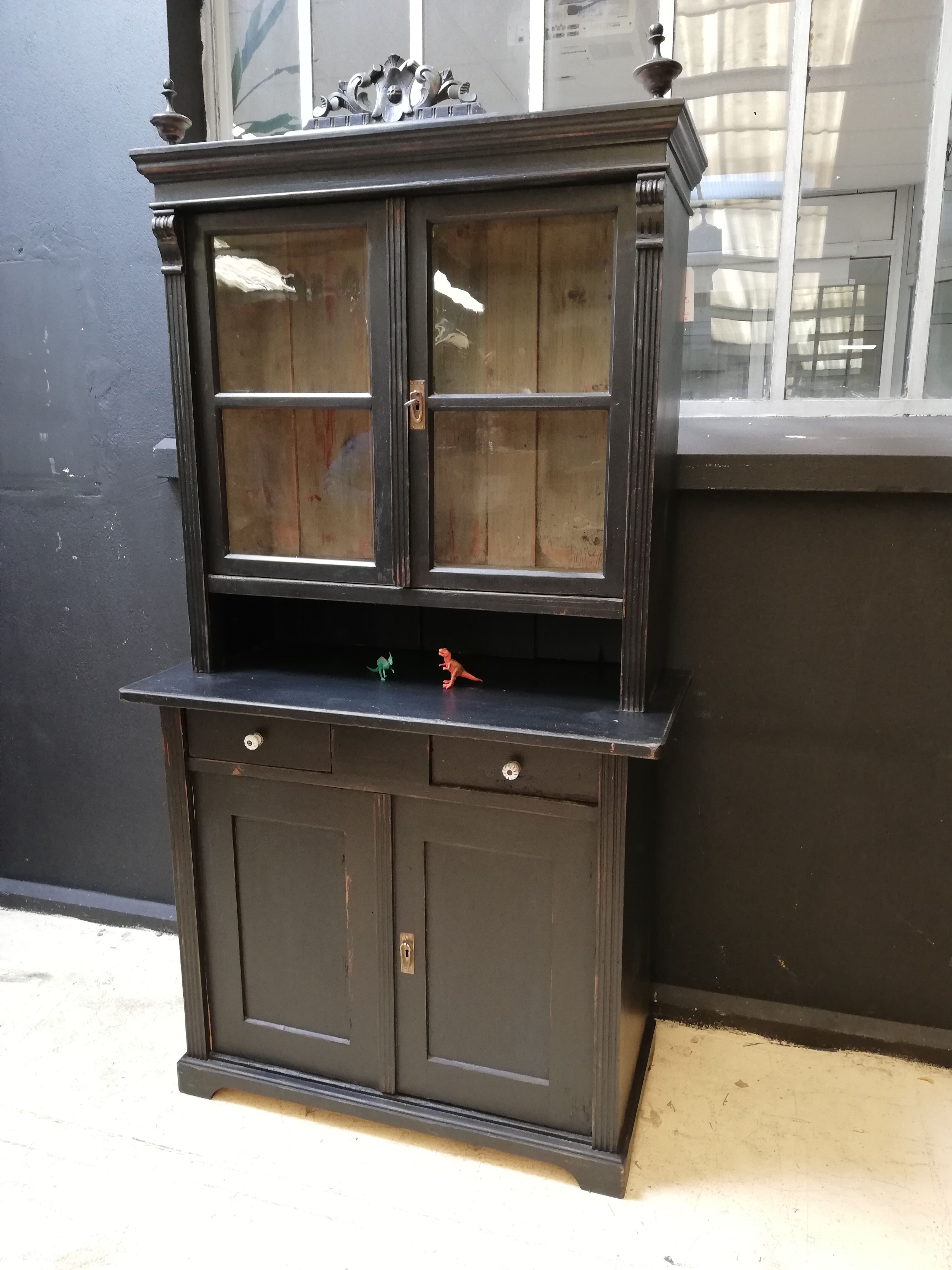 Parisian glazed buffet 2 bodies, vintage, art deco