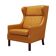 Orange armchair, Danish design, 1970s, production: Denmark