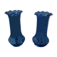Pair of old blue glass vases