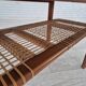 1970s, Scandinavian coffee table, original condition, teak wood, rattan.