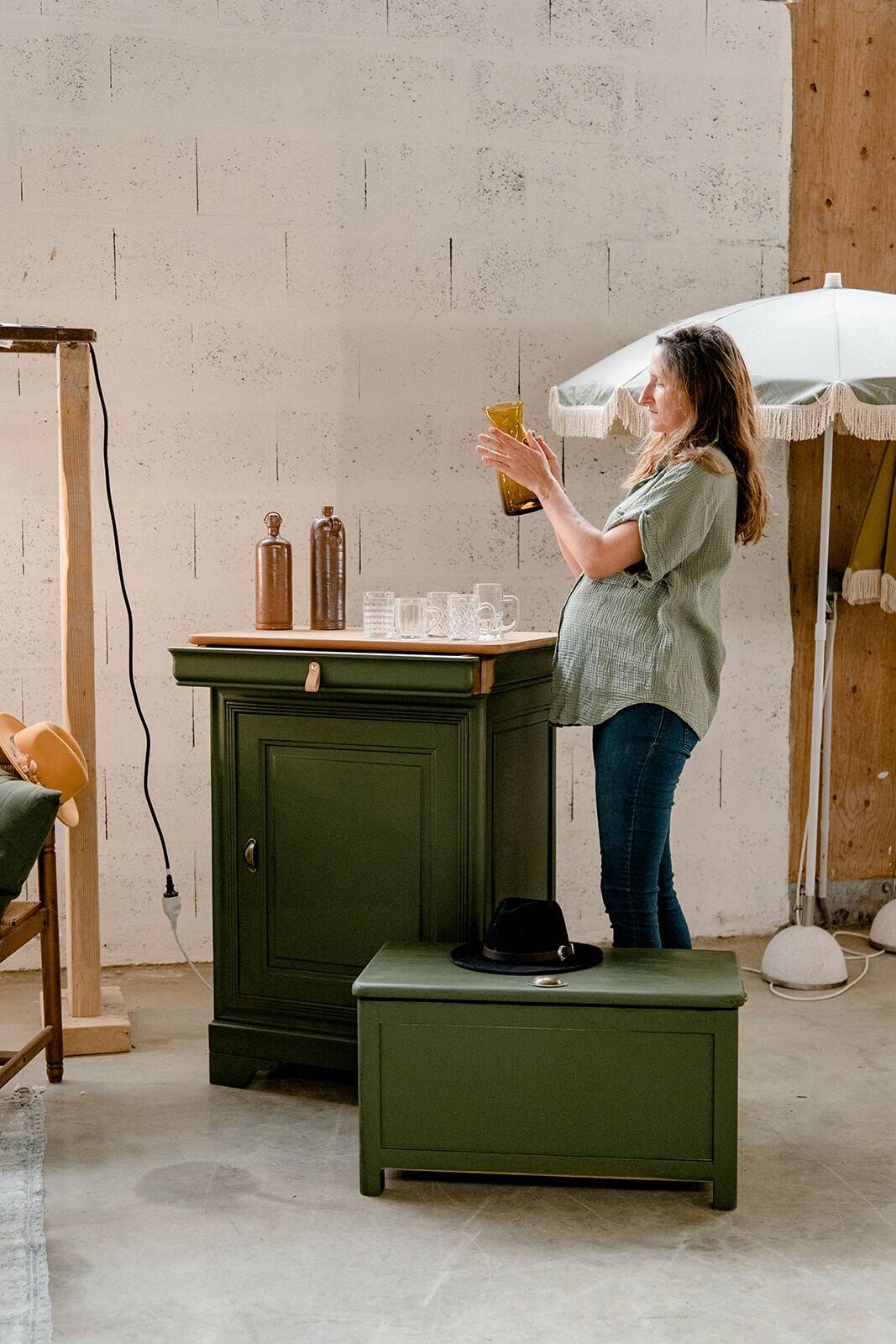 Old wooden jam maker