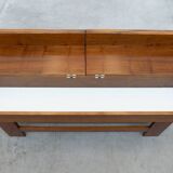 Walnut coffee table with compartment, 1970