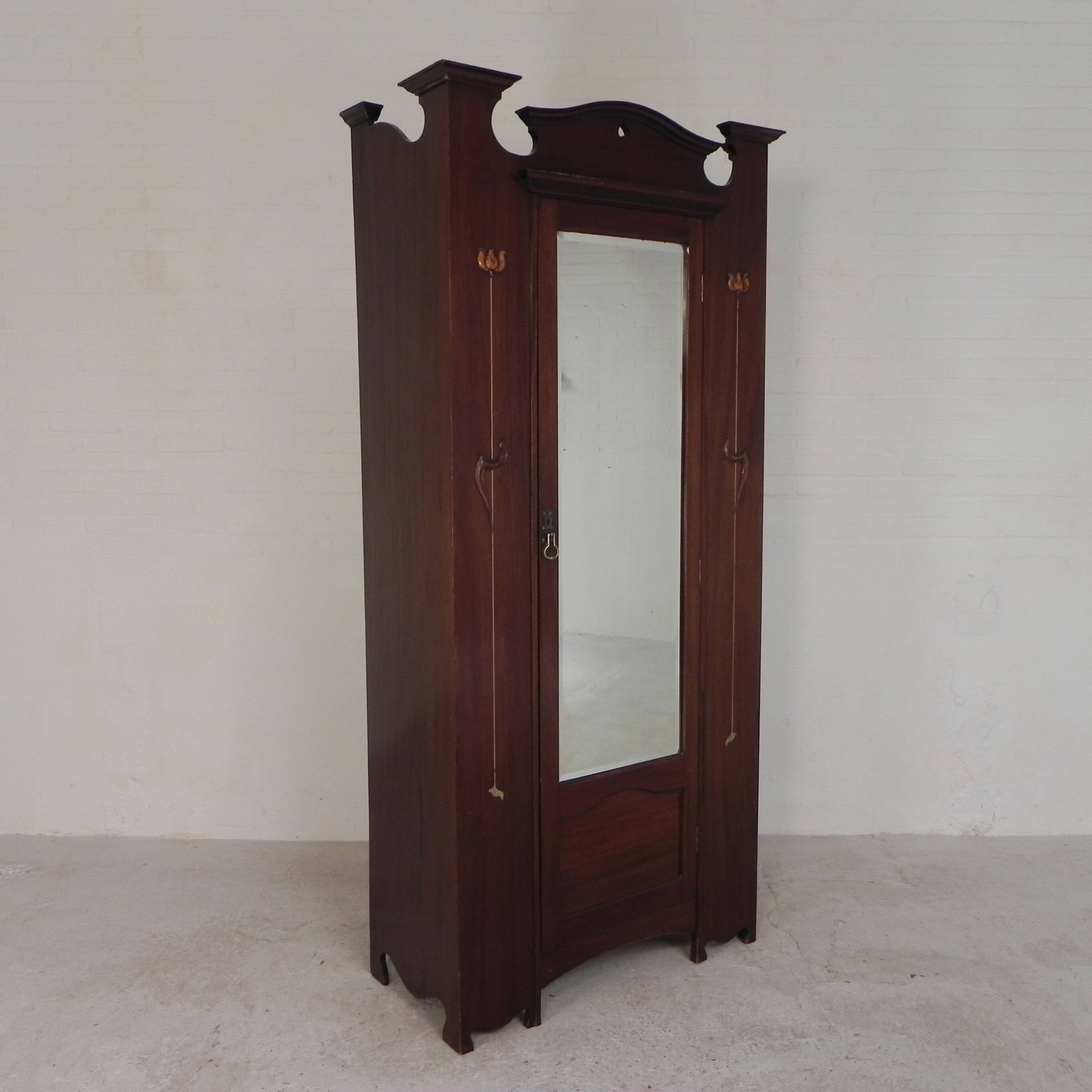 Art Nouveau wardrobe, hanging cupboard