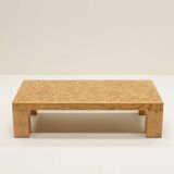 Rectangle oak mosaic coffee table from Rolf Middelboe & Gorm Lindum for Tranekaer, Denmark 70s.