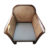 double caned armchair