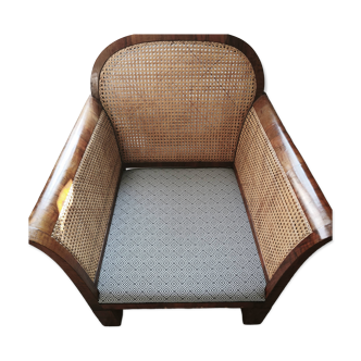 double caned armchair