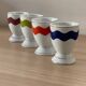 4 vintage porcelain coquetiers