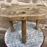 Tripod trading stool, Alsace peasant art, France 1920