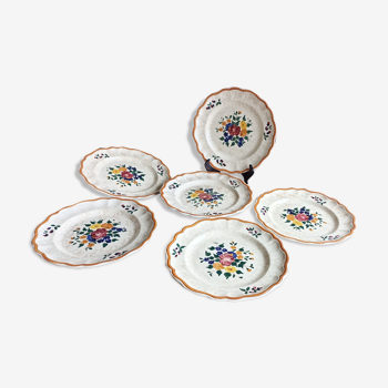 6 flat earthenware plates from Longchamp - Mistral