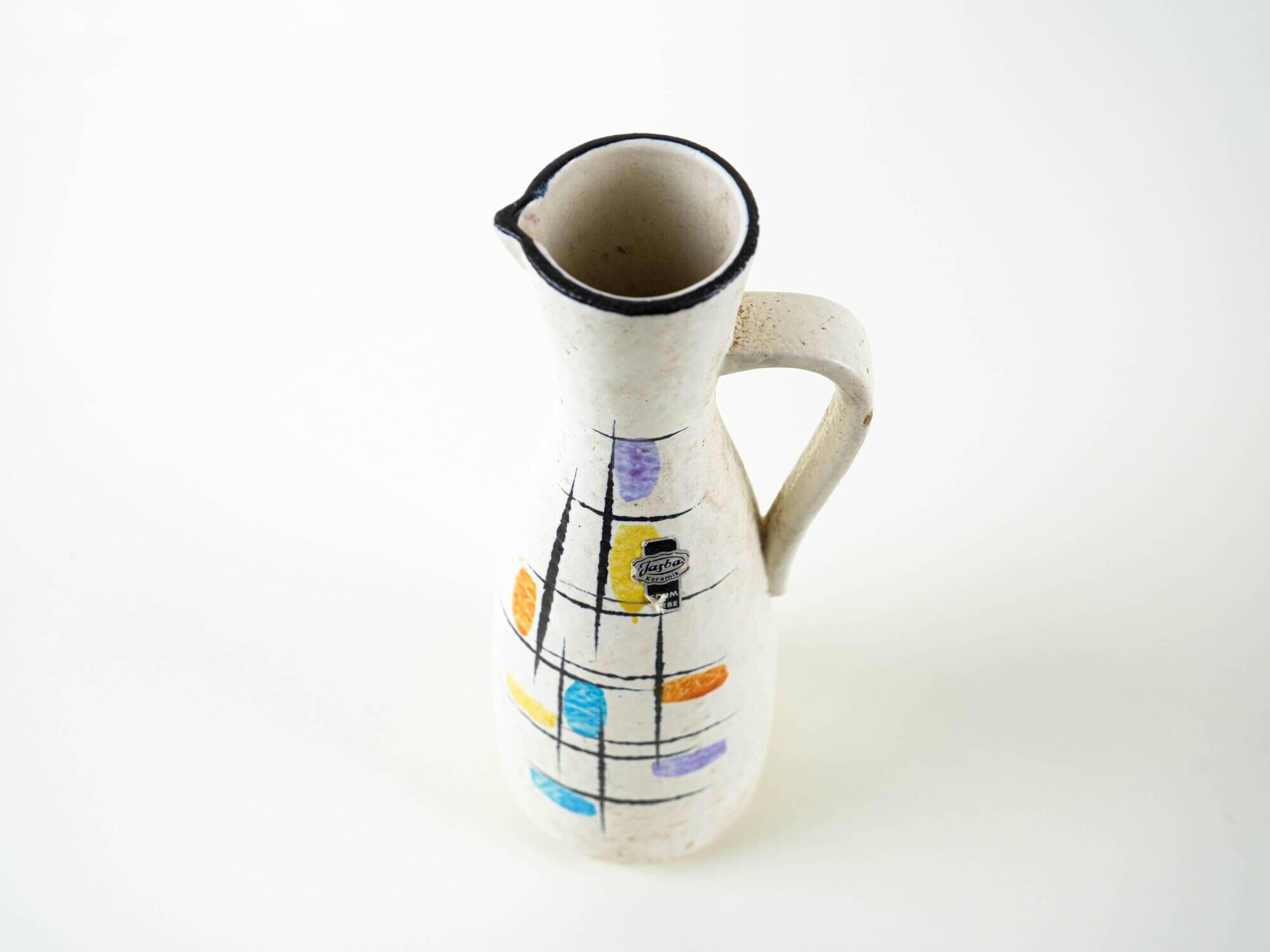 Ceramic jug, German design, 1960s, manufactured by Jasba
