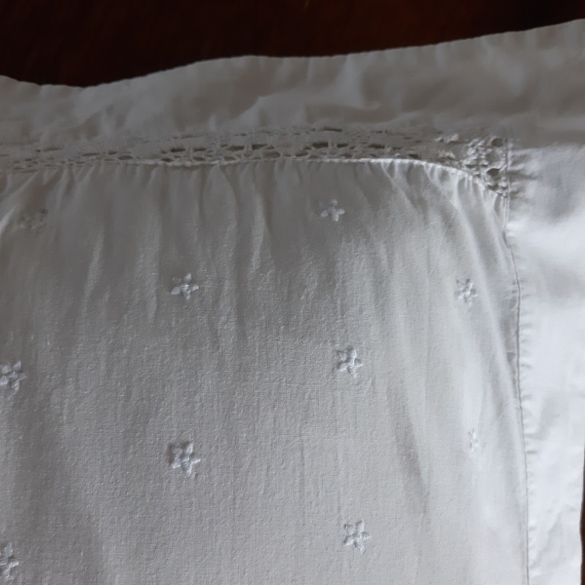 Embroidered old pillowcases