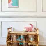 Vintage Rattan Toy Box