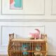 Coffre à jouets en rotin vintage