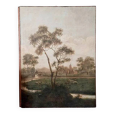 Large oil painting on canvas 2m x 1.5m - animated landscape - Charles Louis Verboeckhoven