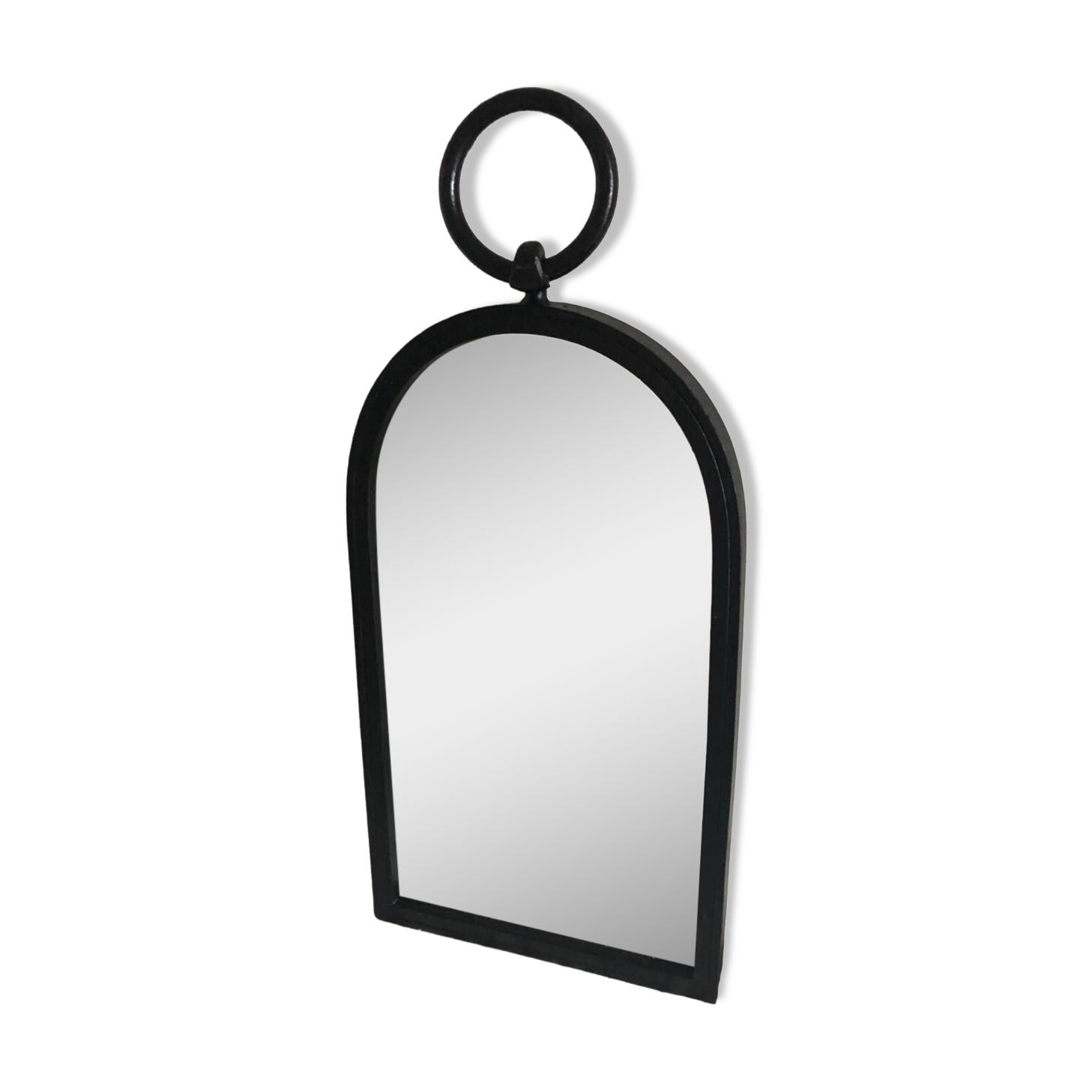 Large Brutalist Wrought Iron Mirror