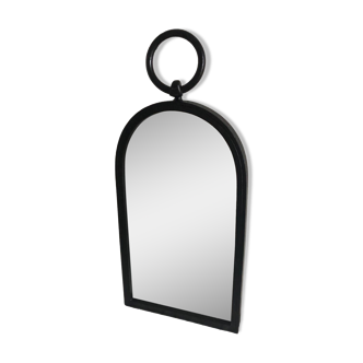 Large Brutalist Wrought Iron Mirror