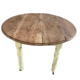 Round folding wooden table