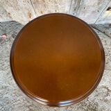 Antique Turned Wood Side Table + Stone Base Vintage Plant Stand