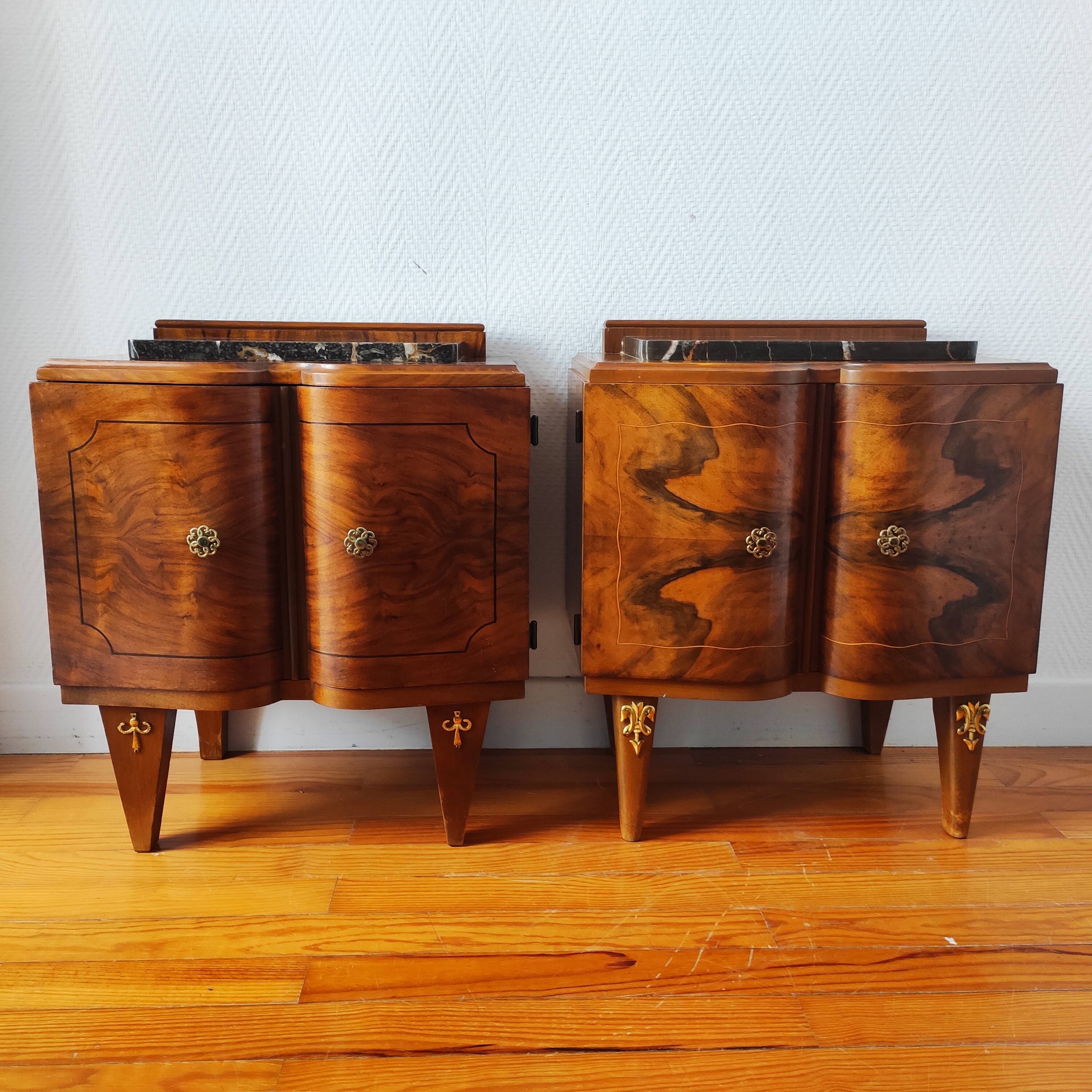 Pair of Art Deco bedside tables