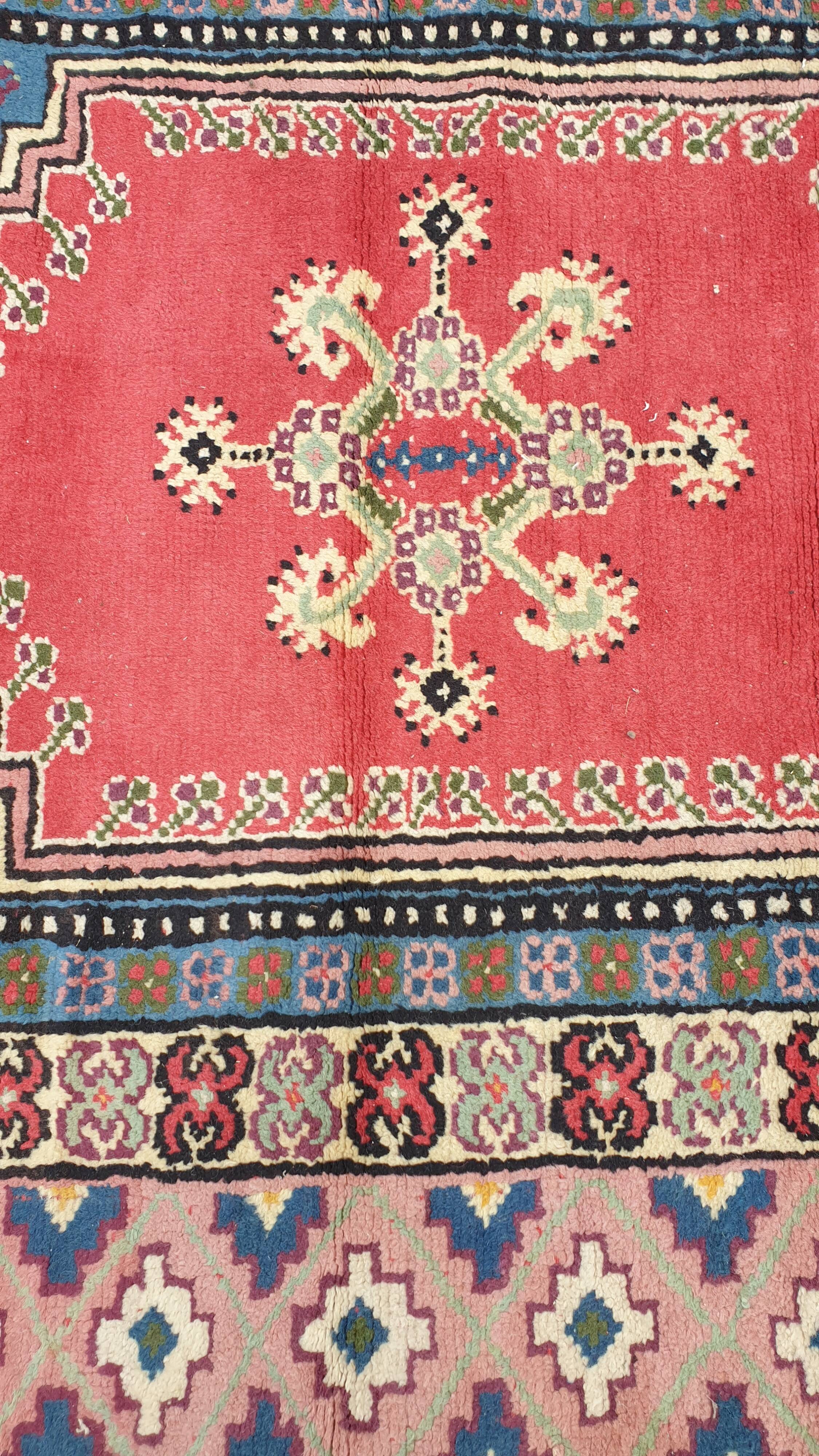 Wool cross oriental carpet :129×185